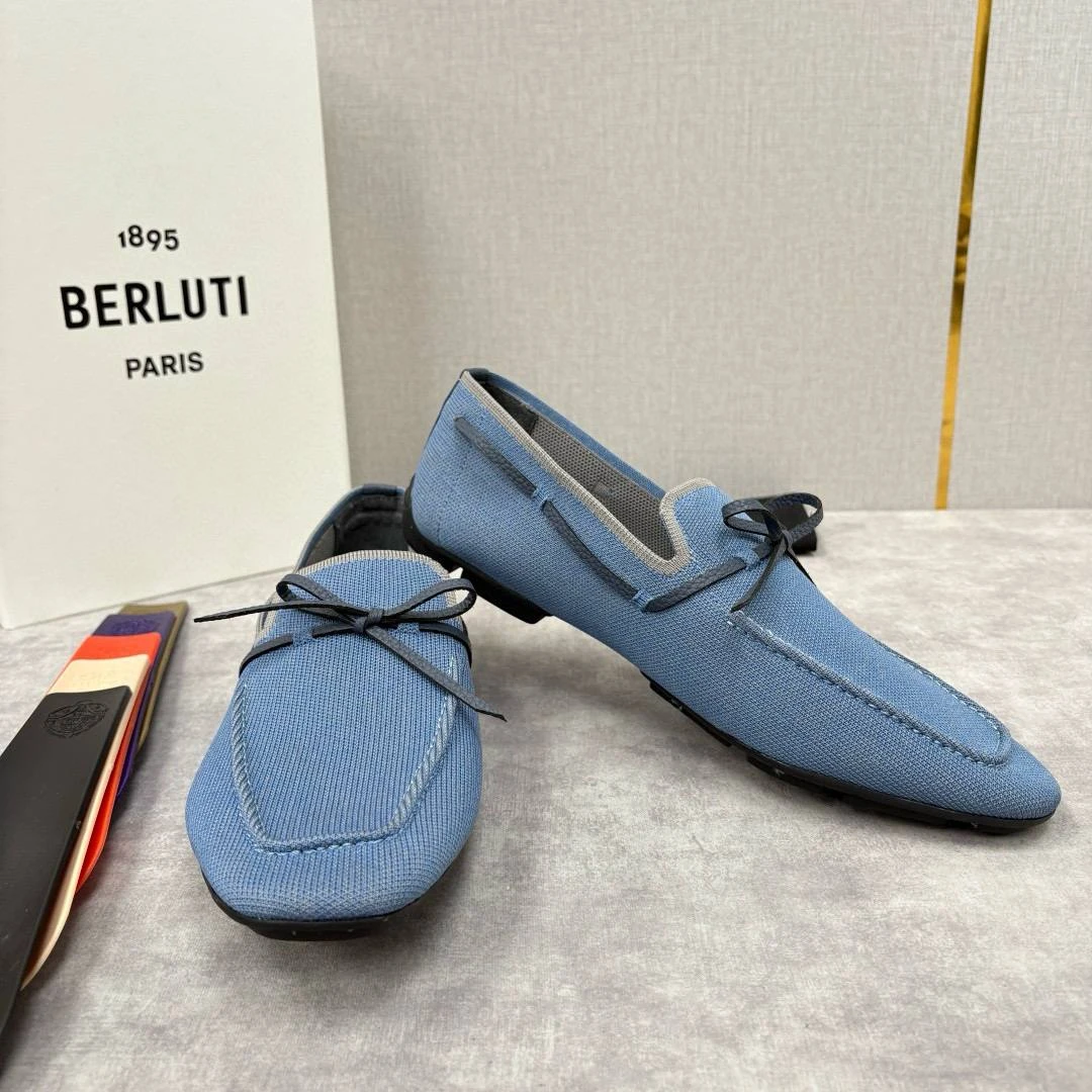 BERLUTI Мужские мокасины текстиль 