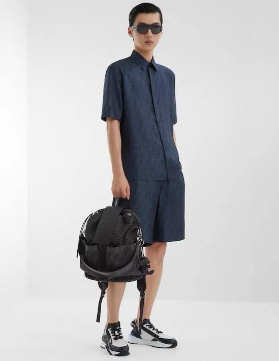 FENDI Мужская рубашка из шелка FENDI Мужская рубашка из шелка