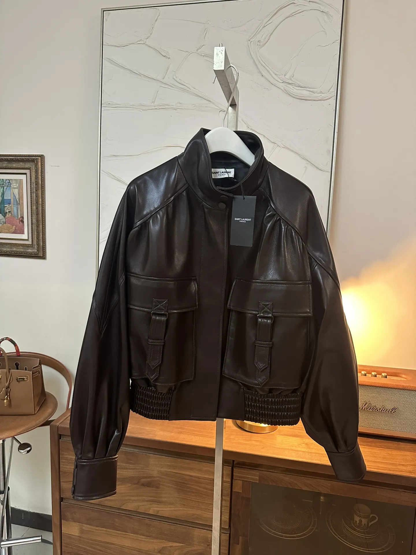SAINT LAURENT Женская кожаная куртка SAINT LAURENT Женская кожаная куртка