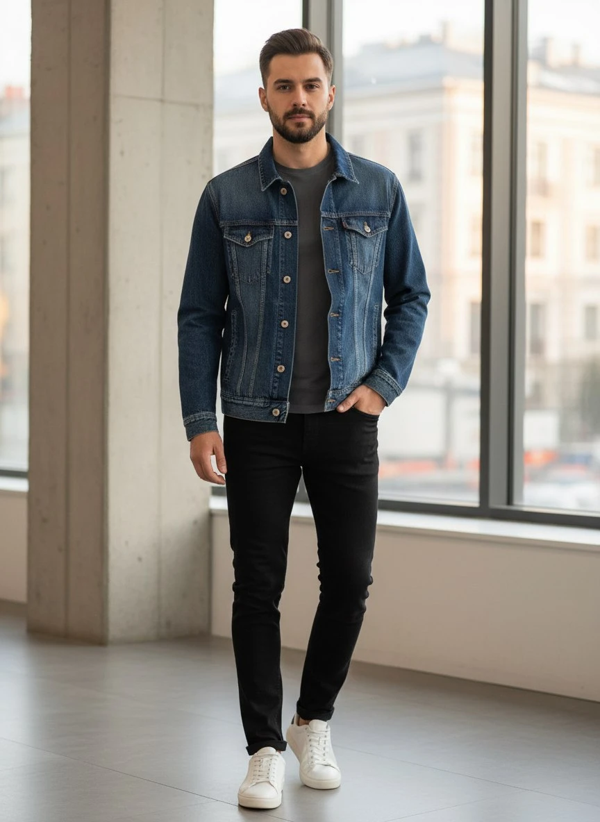 JACOB COHEN Мужская джинсовая куртка JACOB COHEN Мужская джинсовая куртка