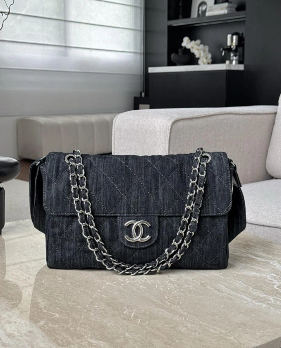 CHANEL Женская сумка 11.12 Small деним