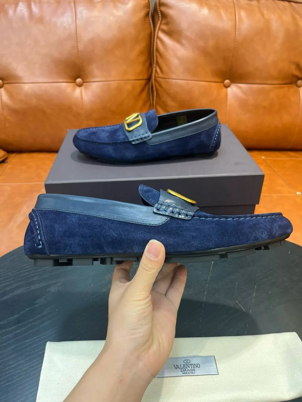 VALENTINO Мужские замшевые мокасины