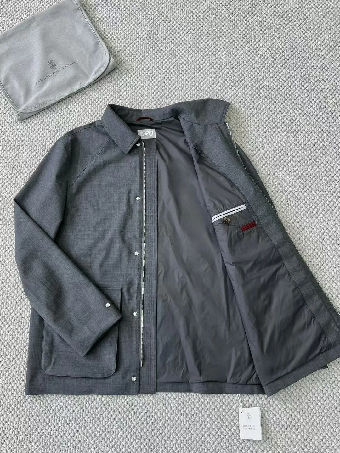 BRUNELLO CUCINELLI Мужская куртка в виде рубашки