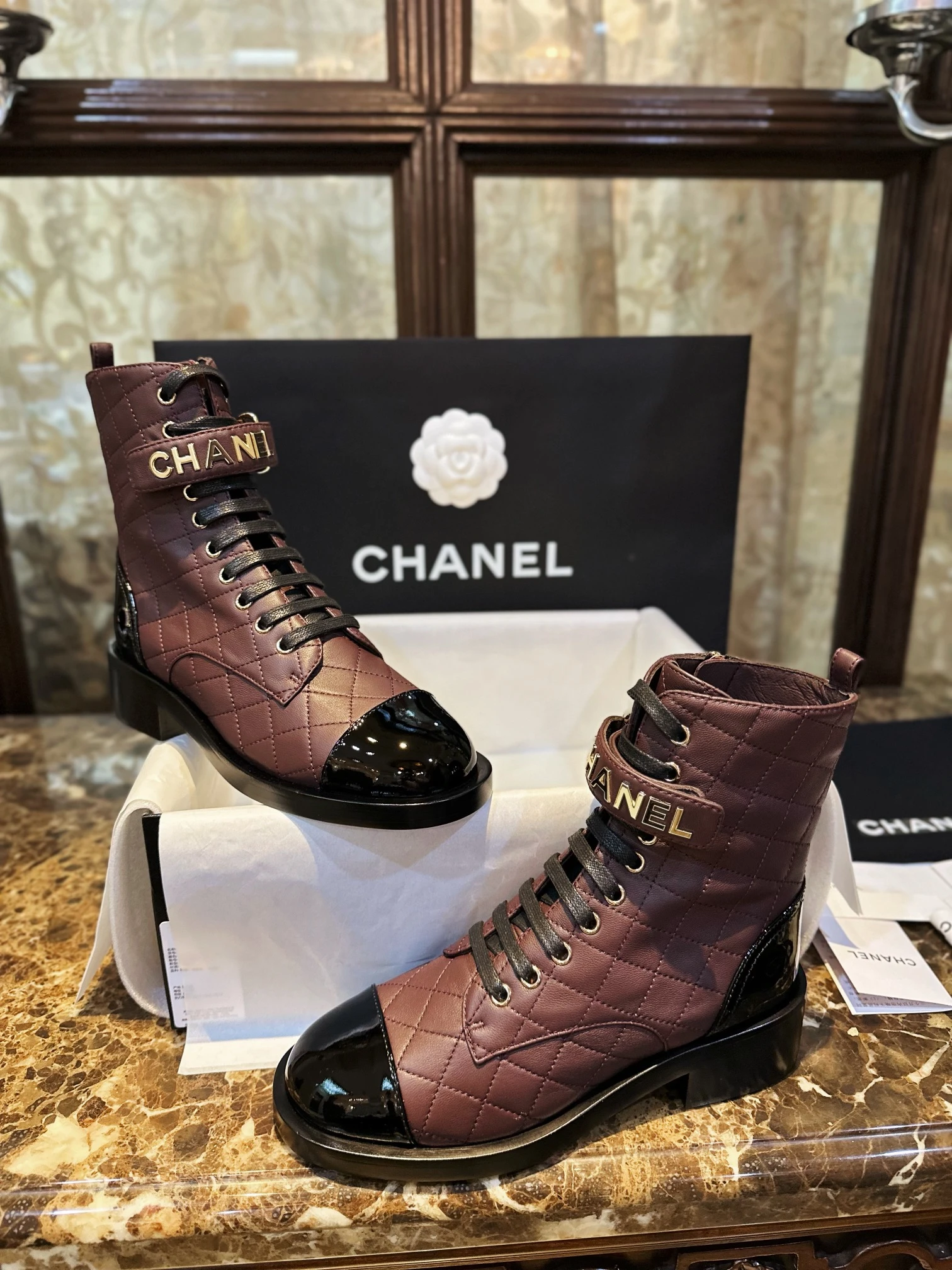 CHANEL Женские ботинки из овчины CHANEL Женские ботинки из овчины