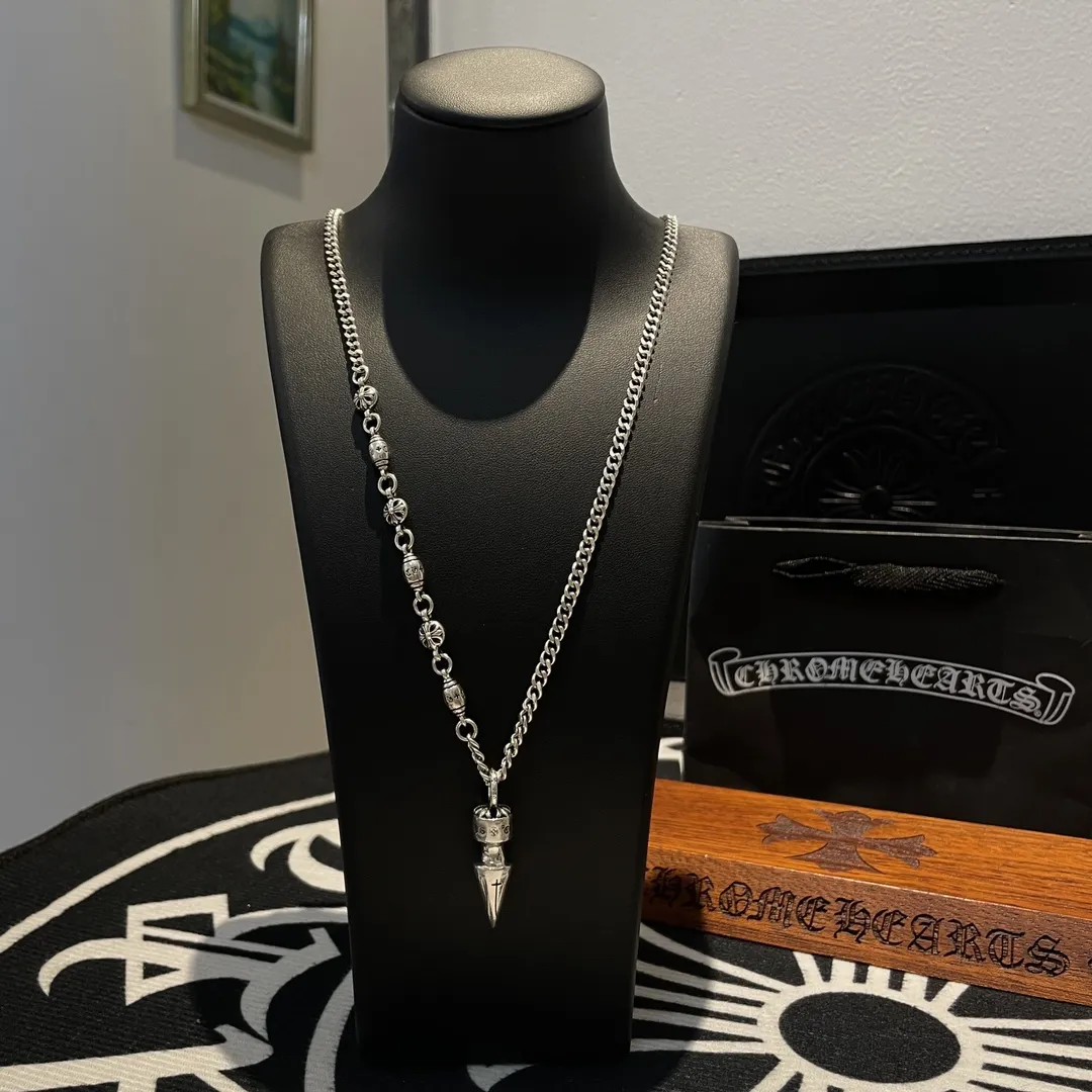 CHROME HEARTS Мужская цепь с кулон пулей CHROME HEARTS Мужская цепь с кулон пулей