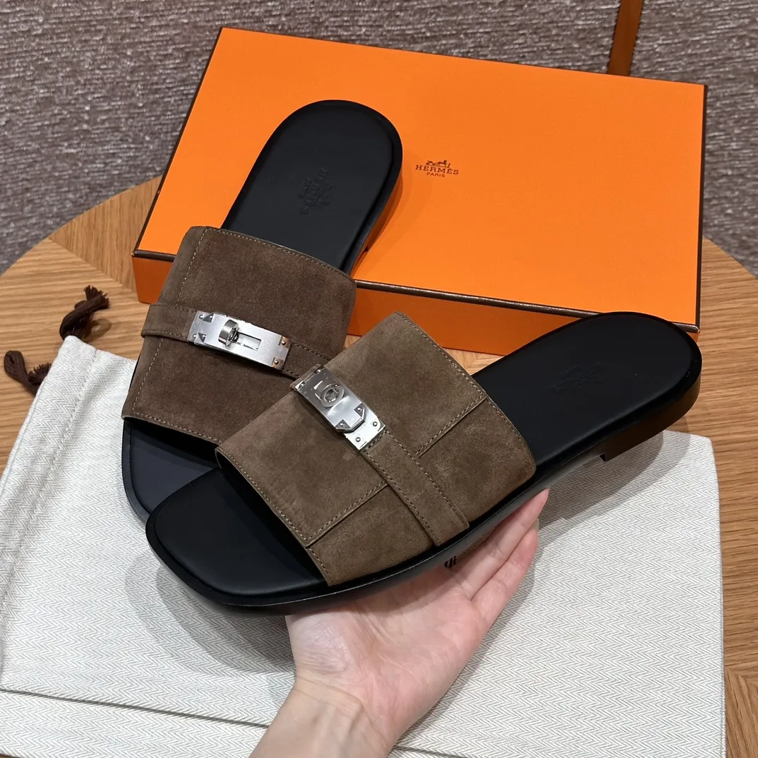 HERMES Мужские сандалии Gabriel из замши HERMES Мужские сандалии Gabriel из замши