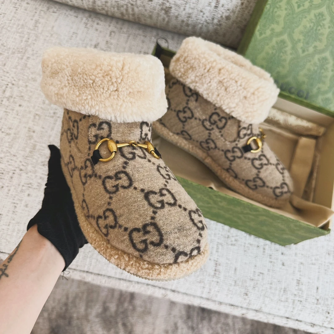 GUCCI Женские ботинки шерсть мериноса GUCCI Женские ботинки шерсть мериноса