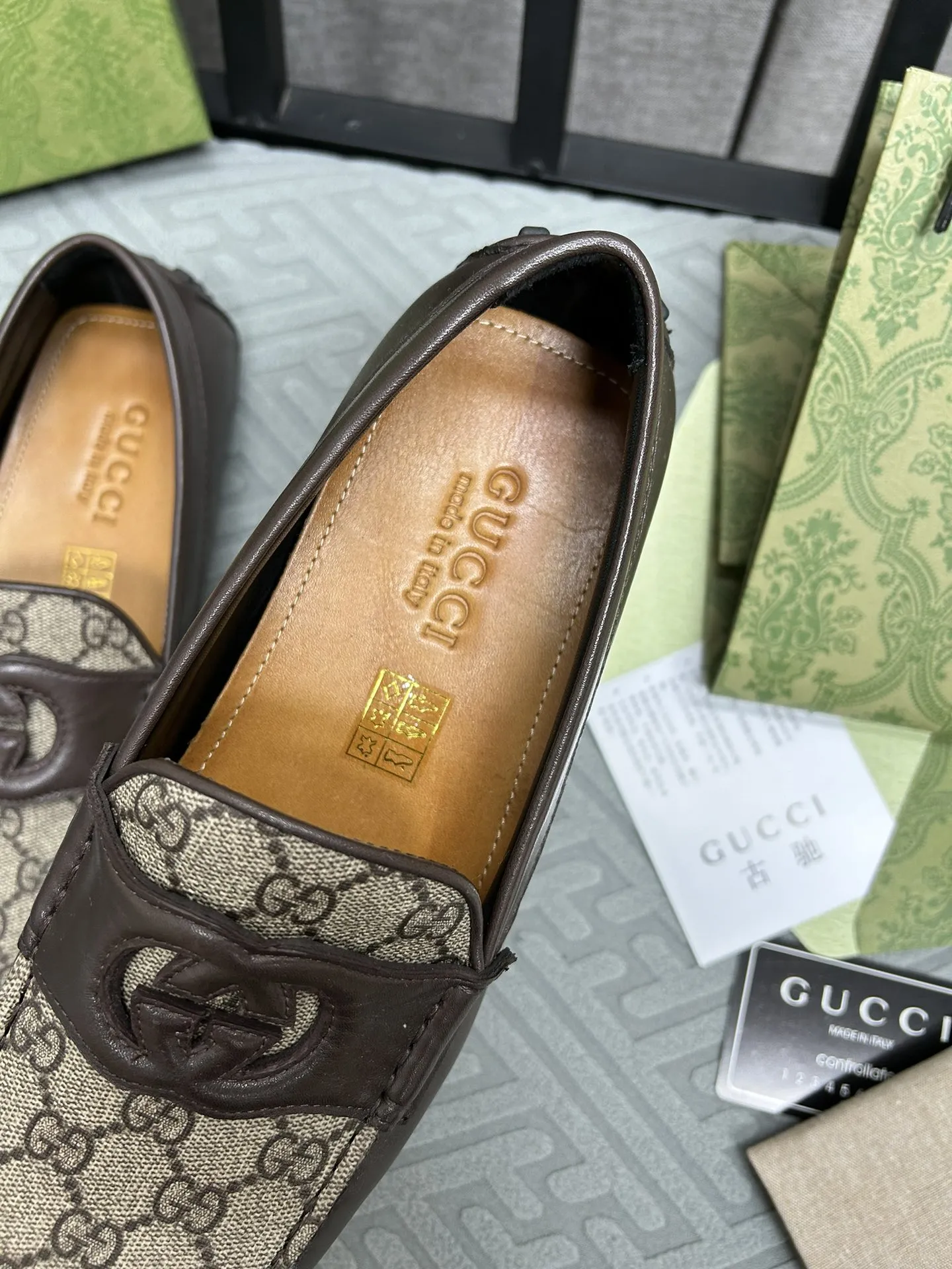 GUCCI Мужские мокасины GG GUCCI Мужские мокасины GG