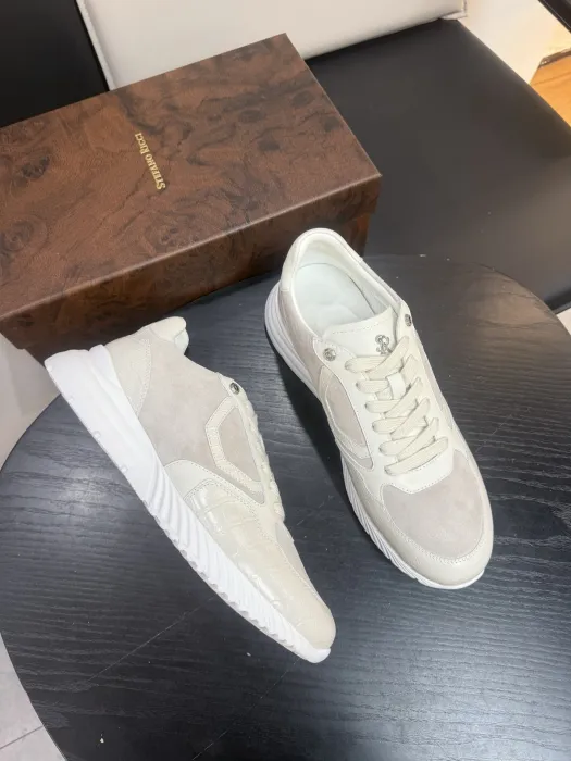 STEFANO RICCI Мужские кроссовки из телячьей кожи