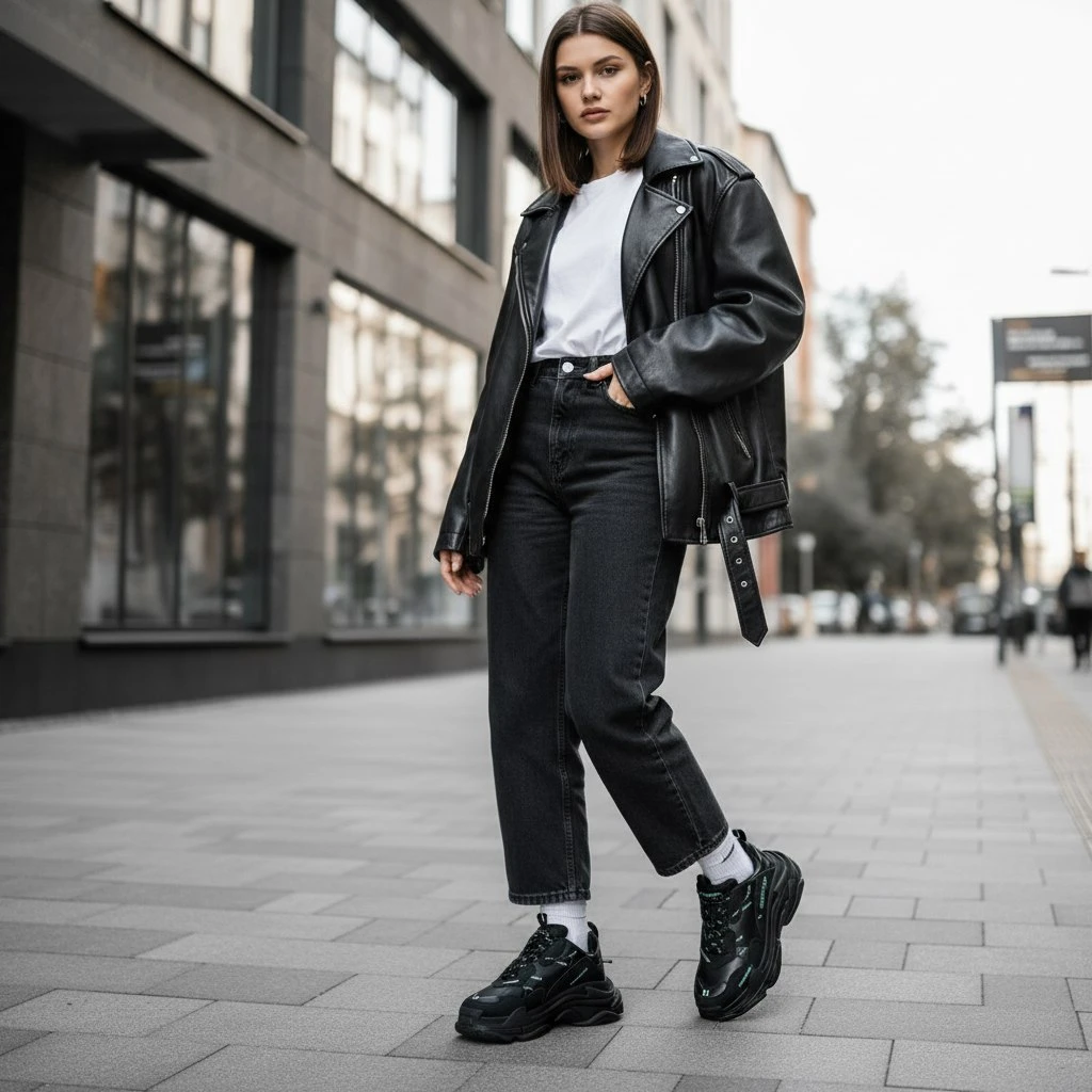 BALENCIAGA Женские кроссовки Triple S черные BALENCIAGA Женские кроссовки Triple S черные