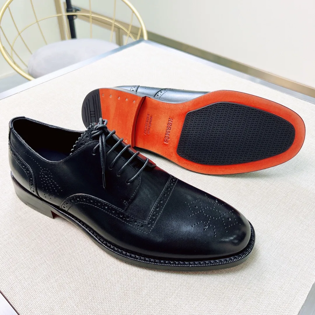 HERMES Мужские туфли из воловьей кожи