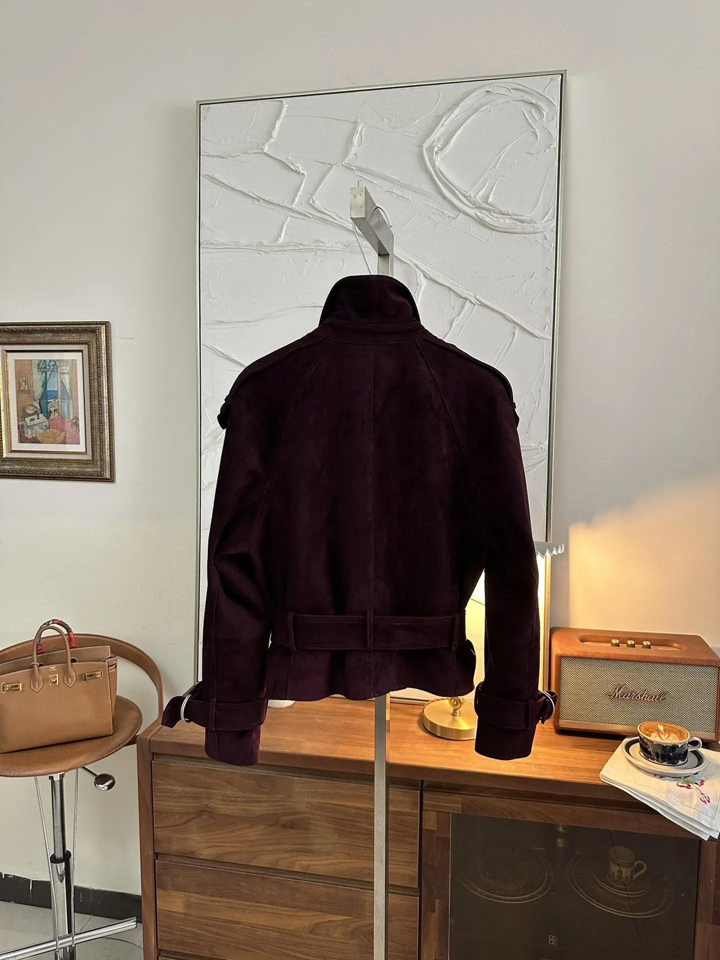 BRUNELLO CUCINELLI Женская куртка из замши с акцентом на талии BRUNELLO CUCINELLI Женская куртка из замши с акцентом на талии