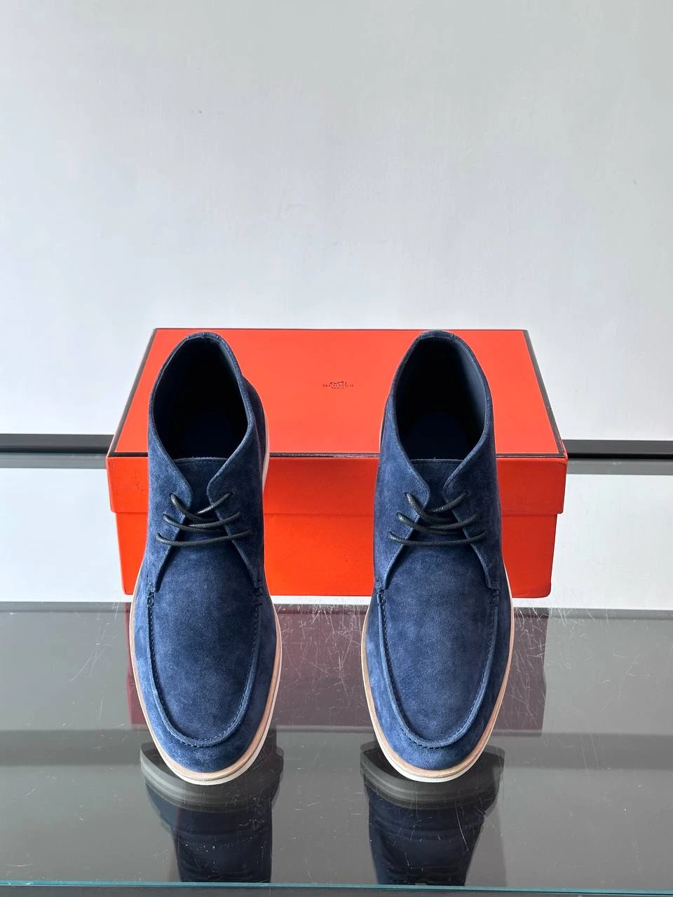 HERMES Мужские замшевые ботинки 