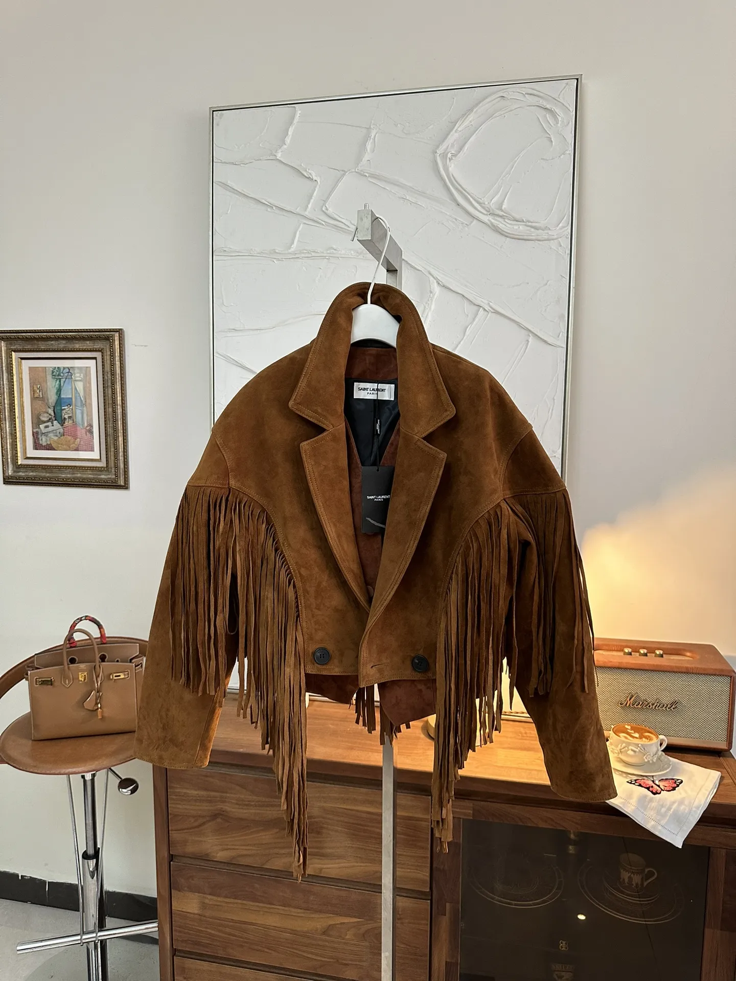 SAINT LAURENT Женская куртка из замши SAINT LAURENT Женская куртка из замши