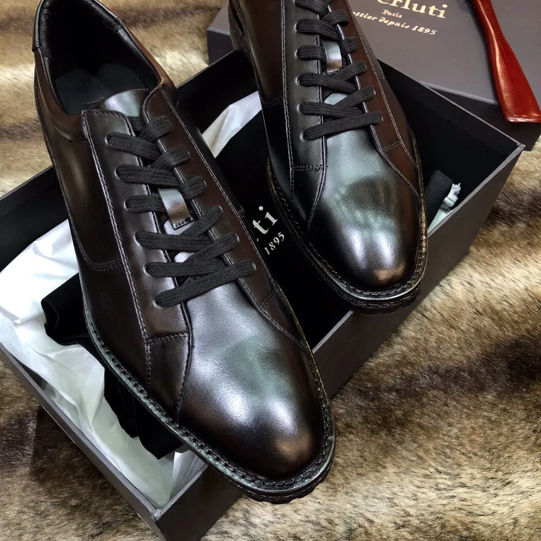 BERLUTI Мужские туфли из кожи тайского сиамского крокодила