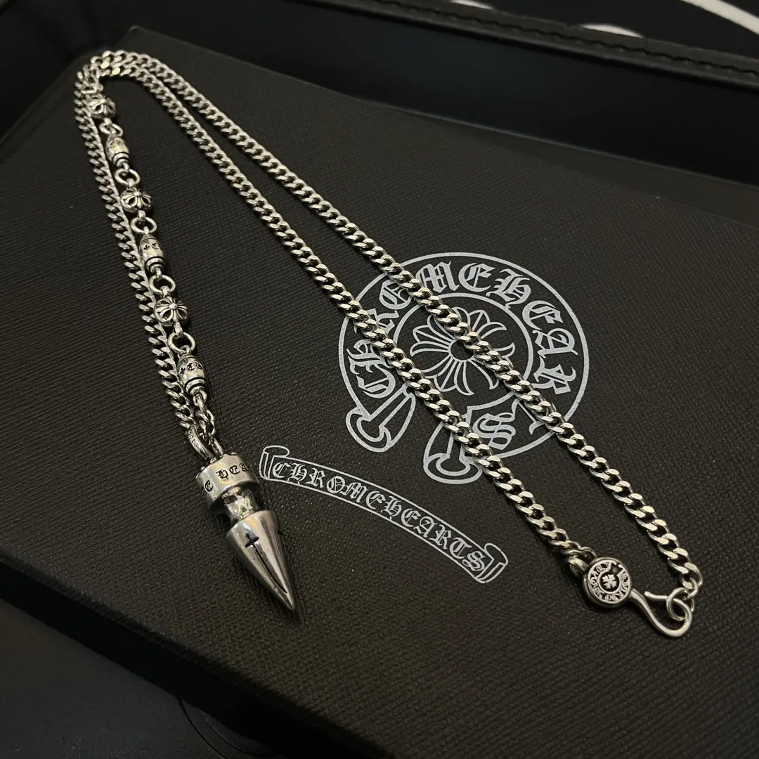 CHROME HEARTS Мужская цепь с кулон пулей CHROME HEARTS Мужская цепь с кулон пулей