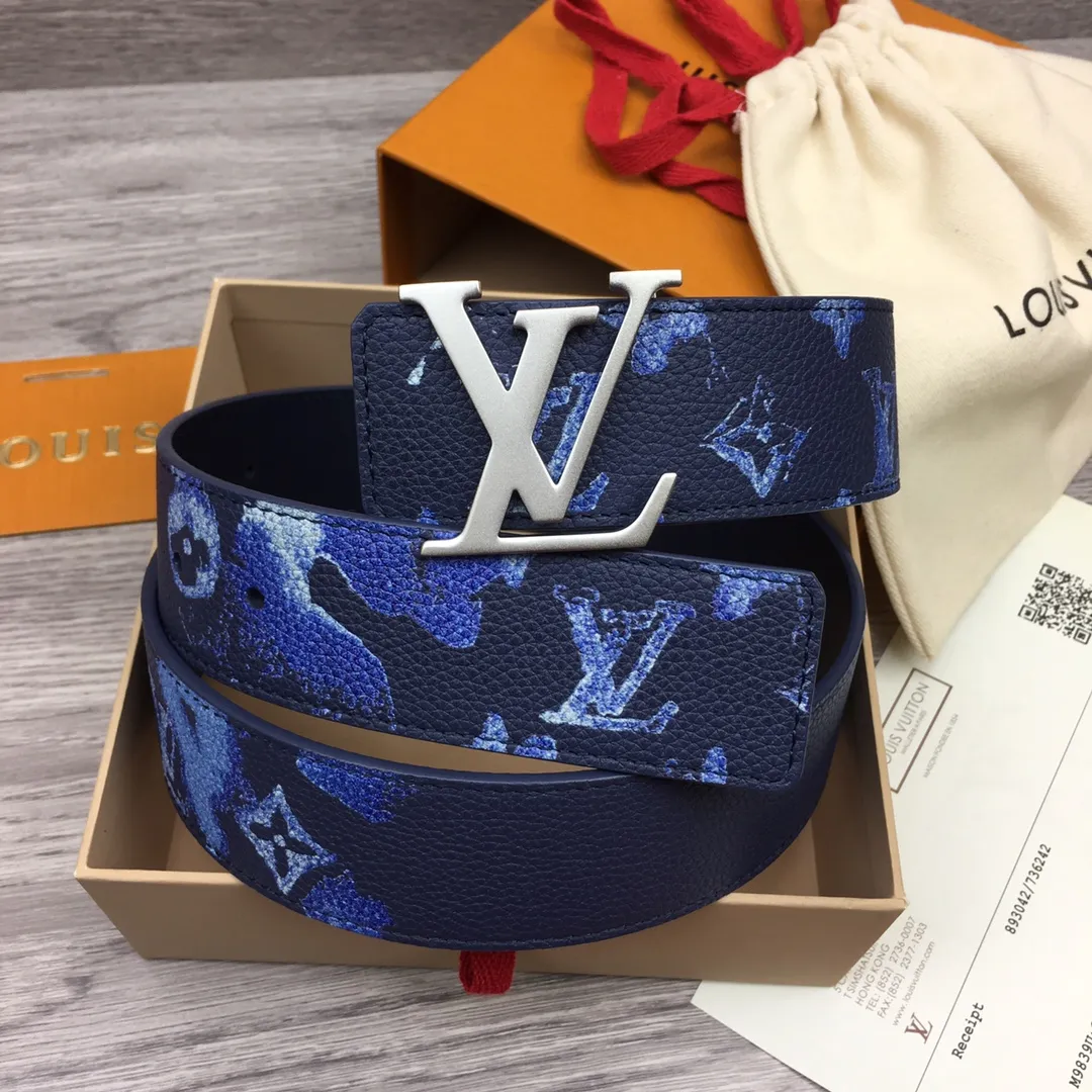 LOUIS VUITTON Мужской ремень из телячьей кожи LOUIS VUITTON Мужской ремень из телячьей кожи