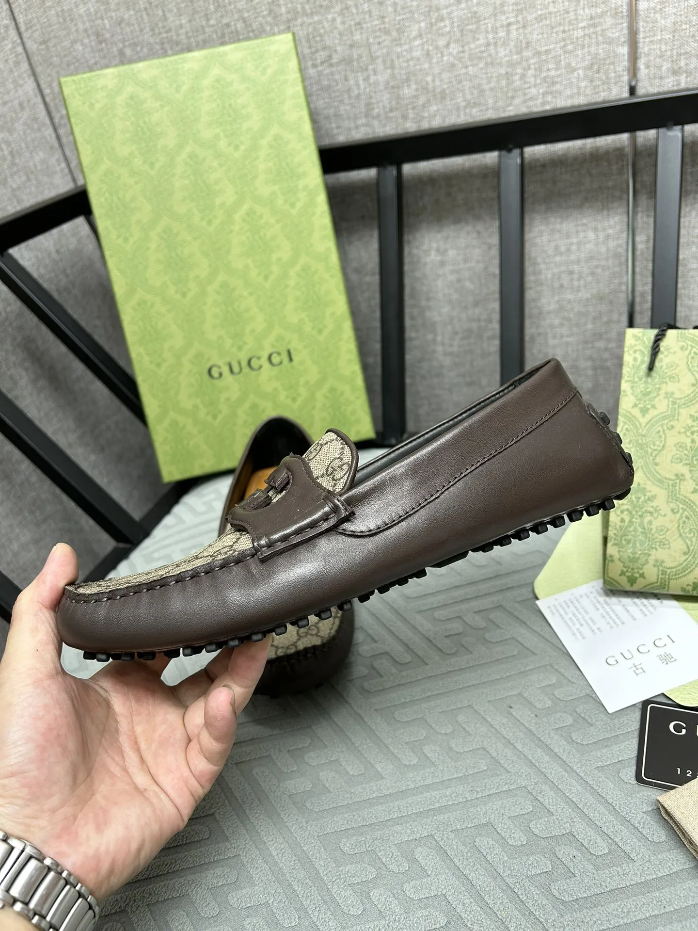 GUCCI Мужские мокасины GG GUCCI Мужские мокасины GG