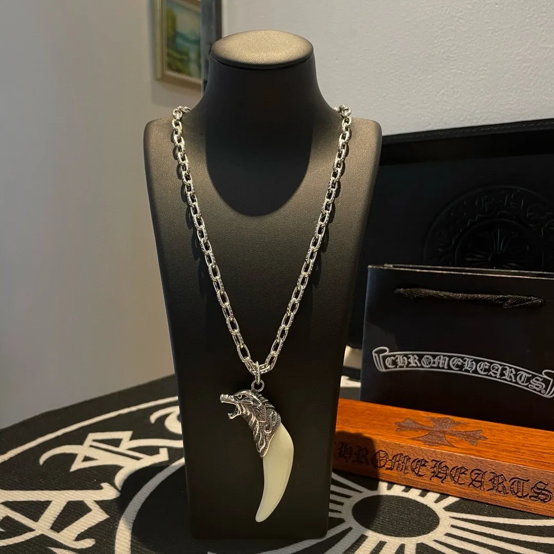 CHROME HEARTS Мужская цепь с  кулоном головы волка CHROME HEARTS Мужская цепь с  кулоном головы волка