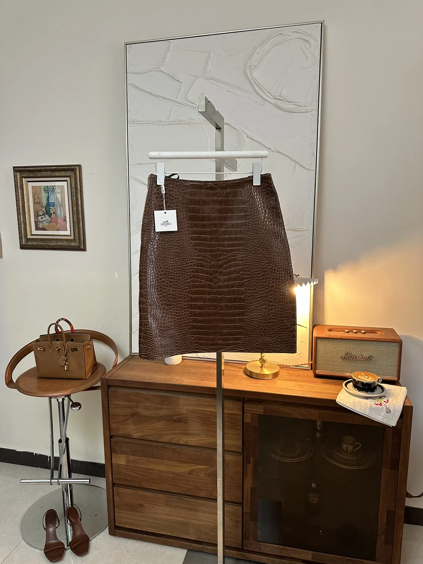 THE ROW Женская кожаная юбка