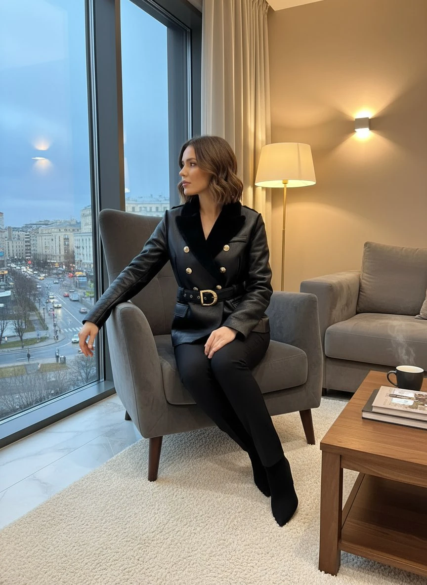 BALMAIN Женская дубленка из овчины BALMAIN Женская дубленка из овчины