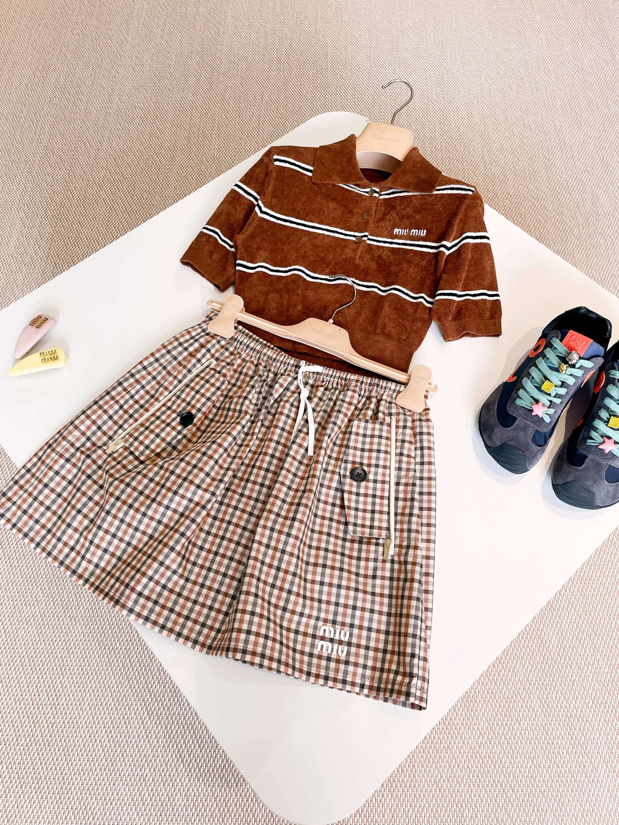 MIU MIU Женская юбка в клетку MIU MIU Женская юбка в клетку