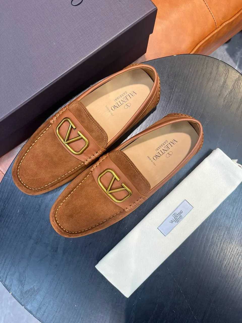 VALENTINO Мужские замшевые мокасины