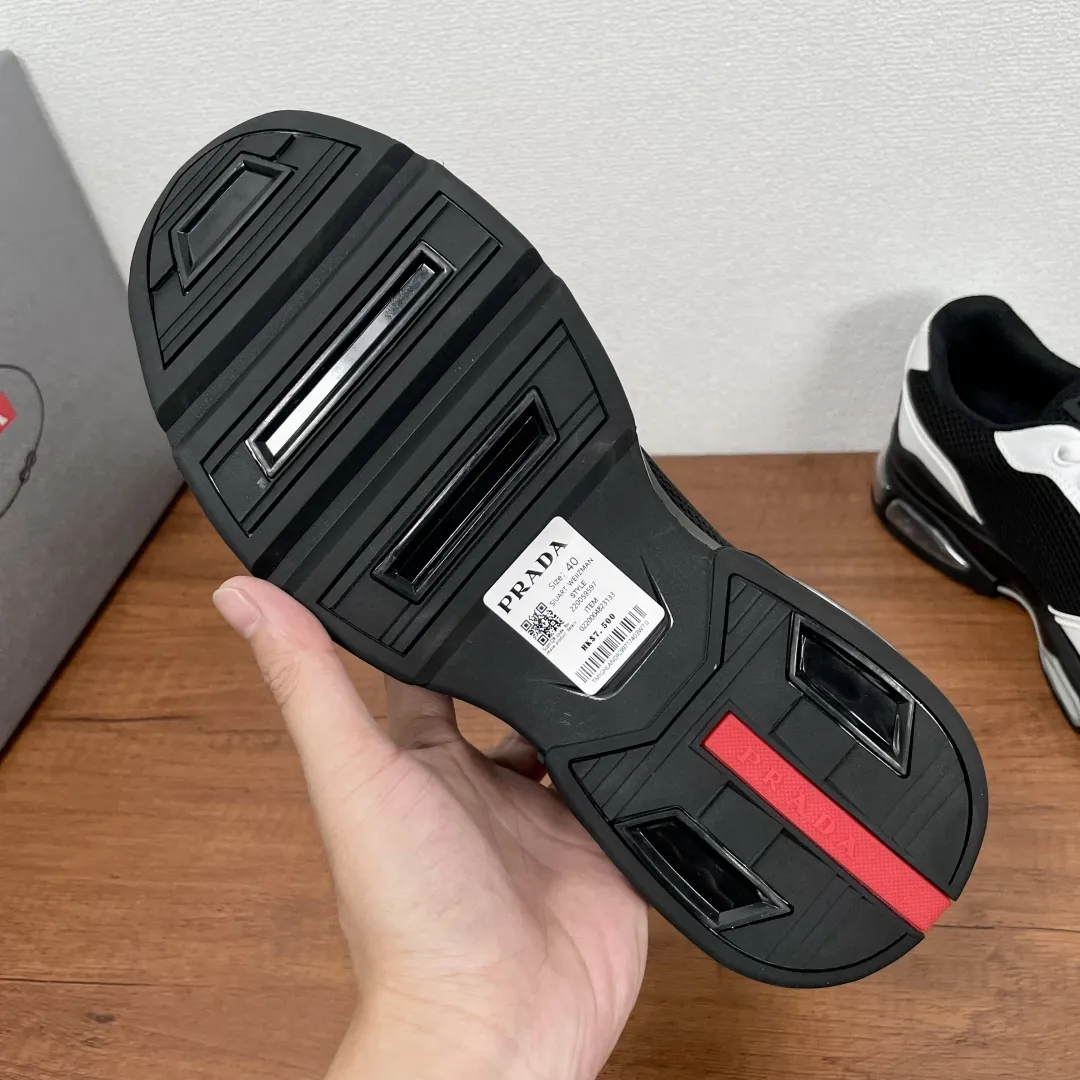 PRADA Мужские кроссовки коровья кожа с фирменной эмблемой 