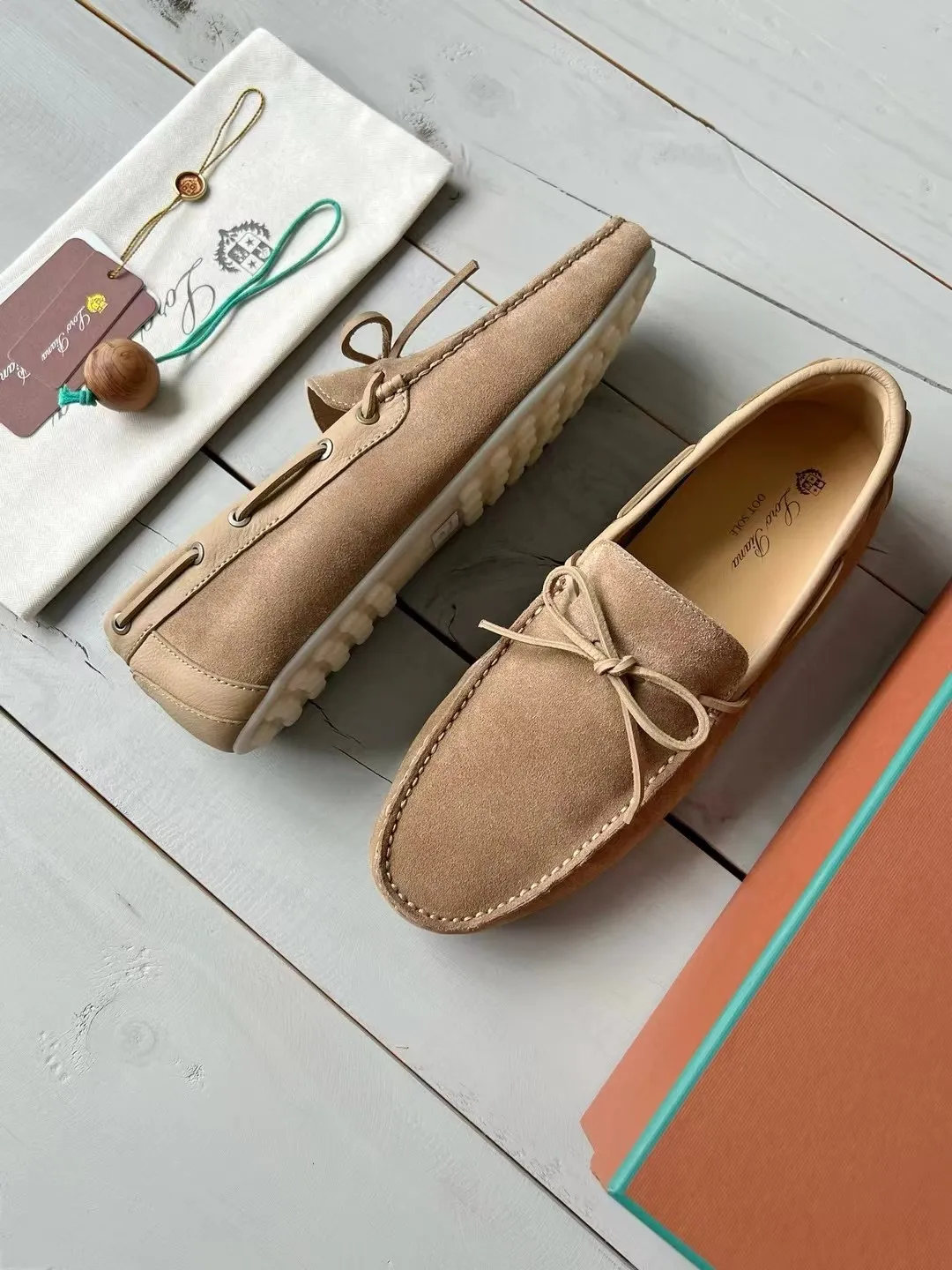 LORO PIANA Мужские мокасины с точечной подошвой