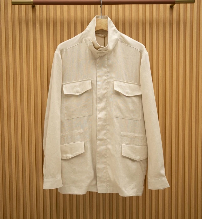 LORO PIANA Мужская куртка лён