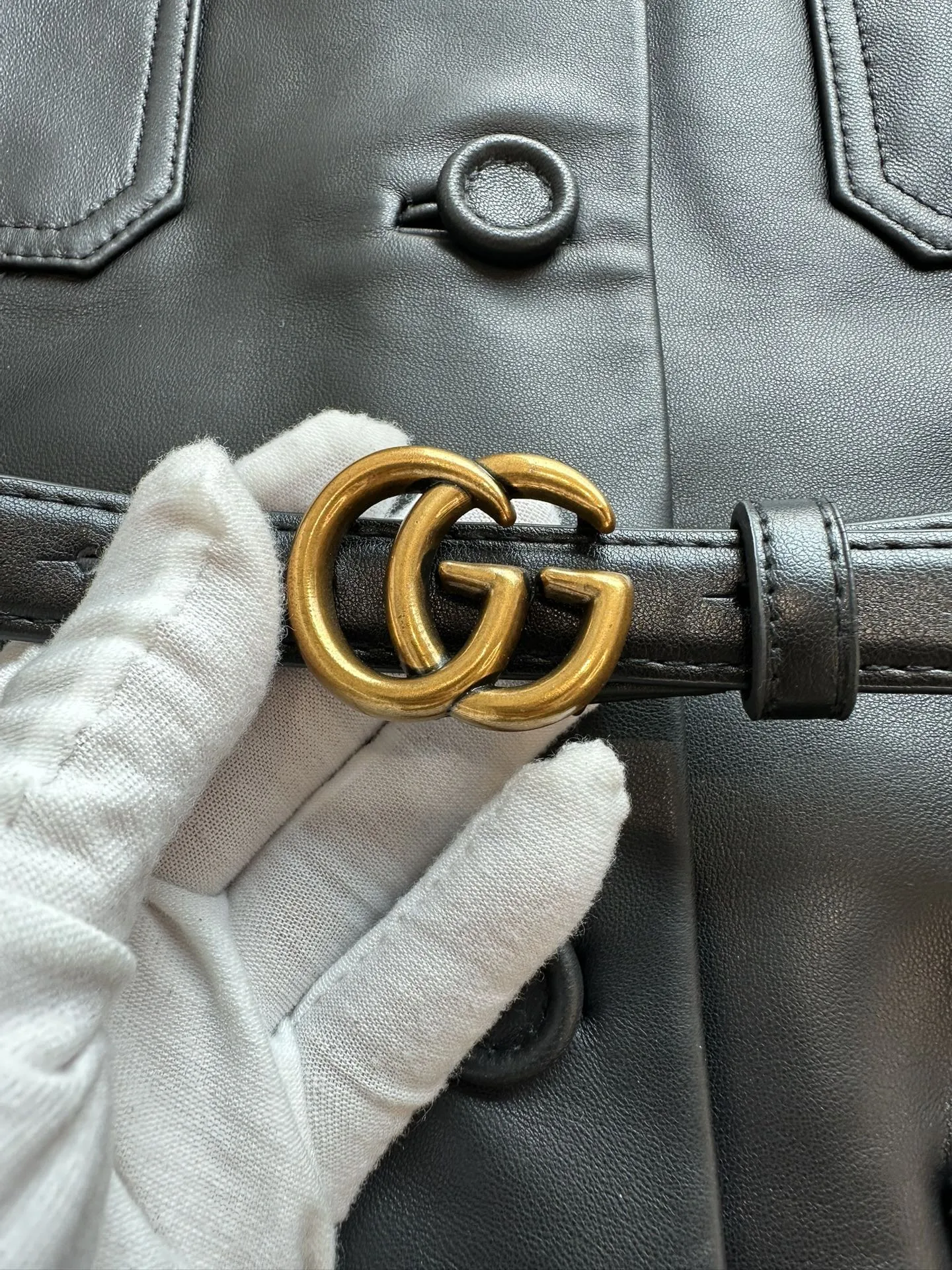 GUCCI Женский кожаный костюм