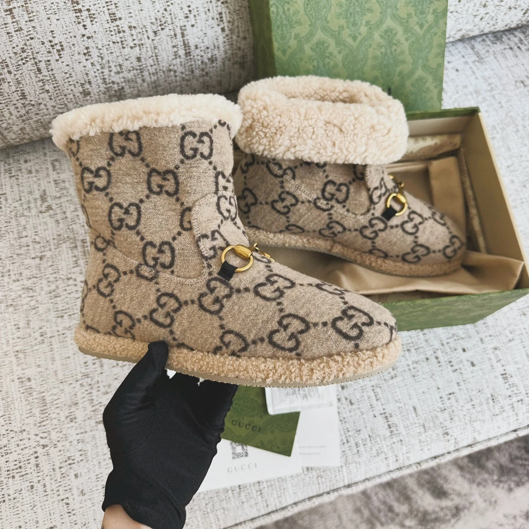 GUCCI Женские ботинки шерсть мериноса GUCCI Женские ботинки шерсть мериноса