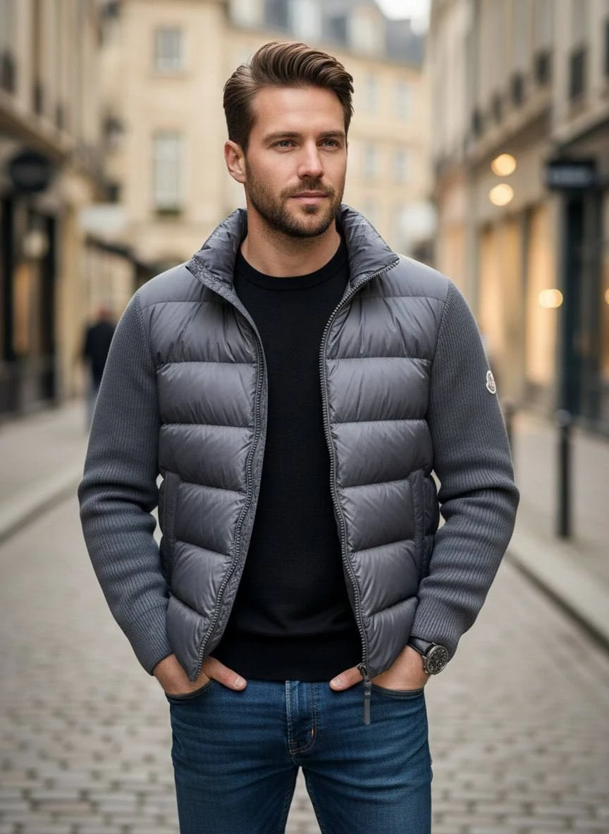 MONCLER Мужская ветровка из натурального пуха 