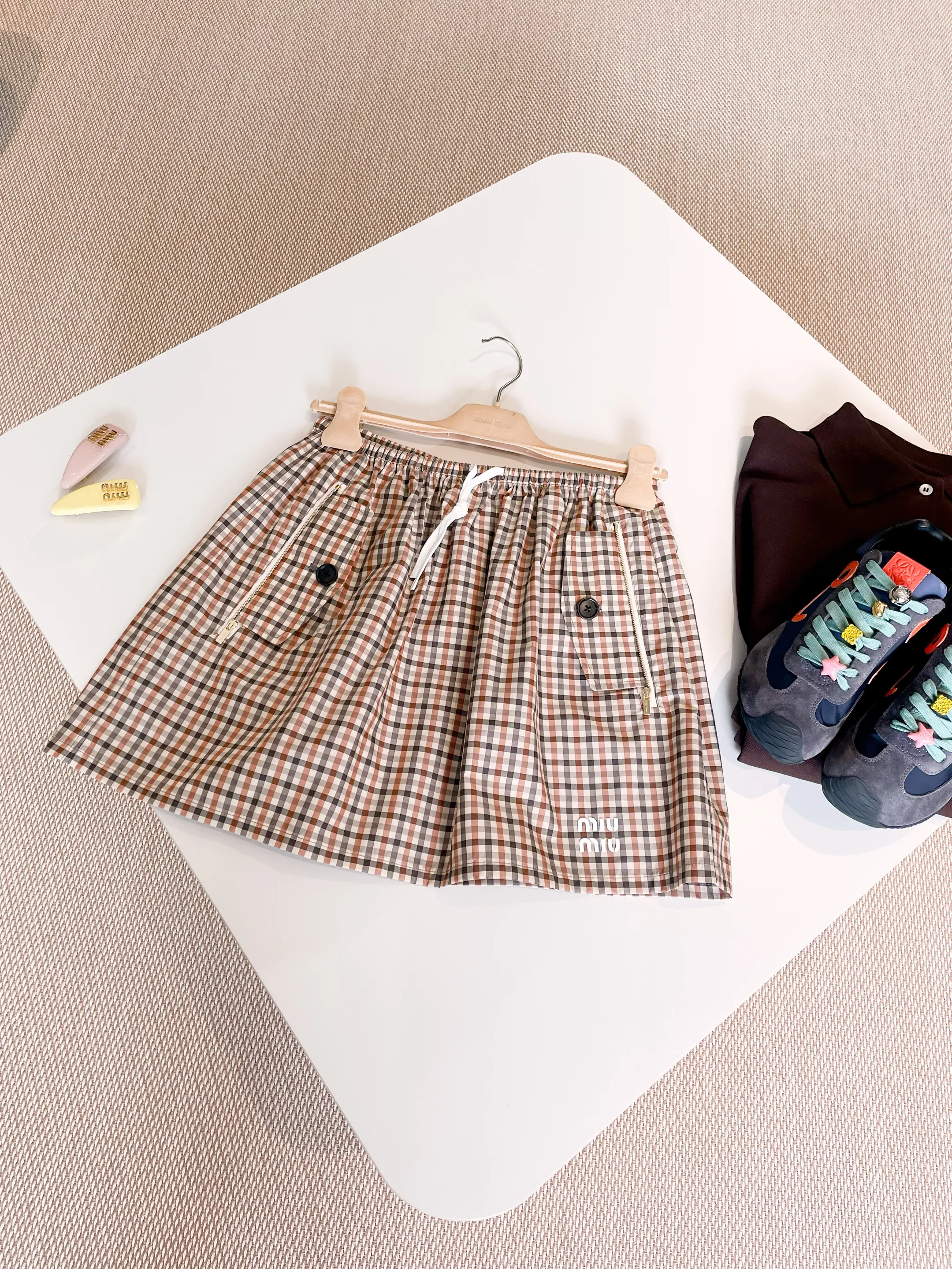 MIU MIU Женская юбка в клетку MIU MIU Женская юбка в клетку