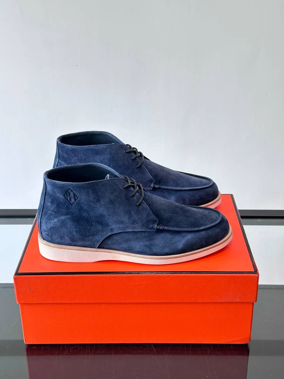 HERMES Мужские замшевые ботинки 