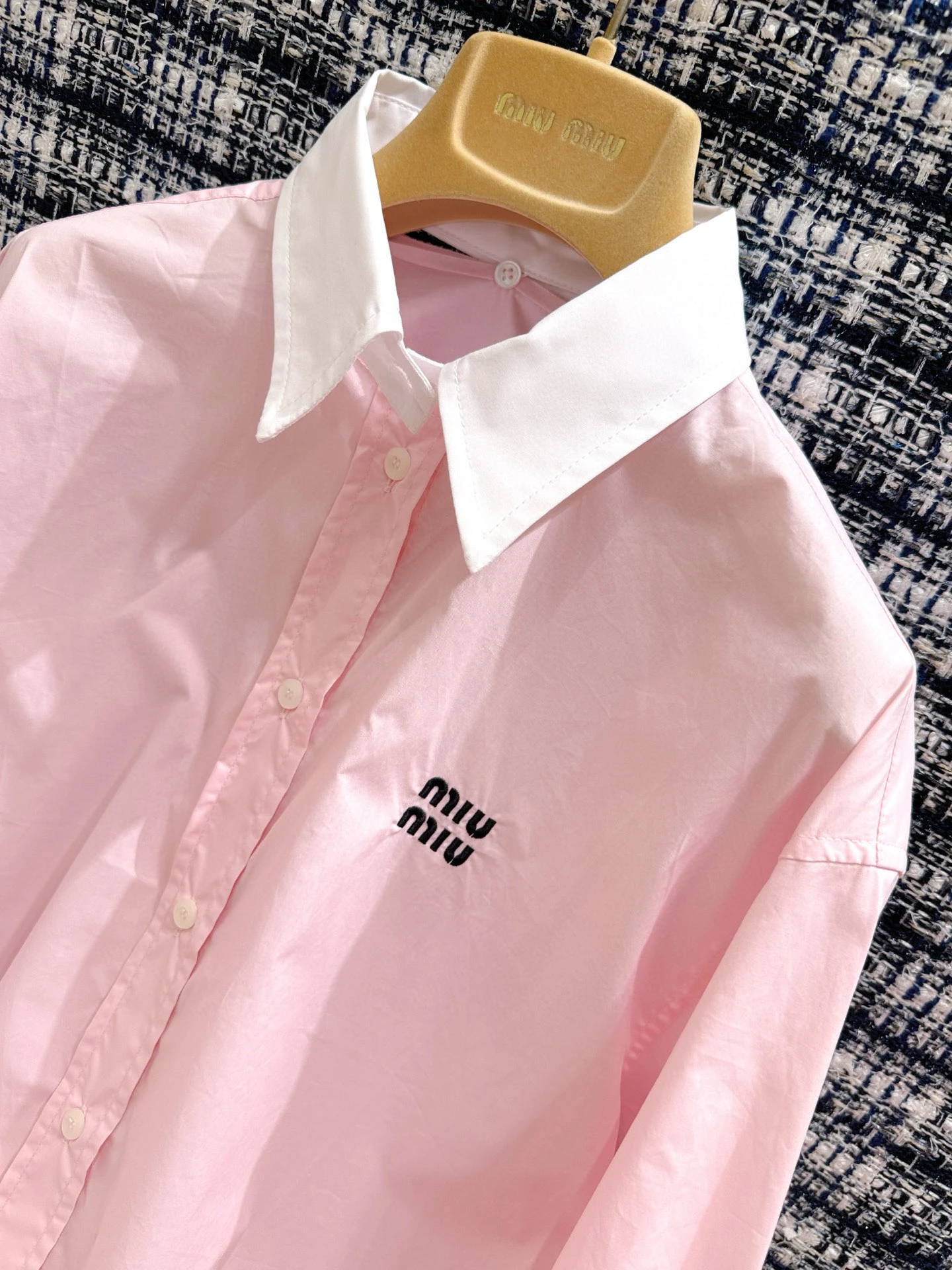 MIU MIU Женская хлопковая рубашка MIU MIU Женская хлопковая рубашка