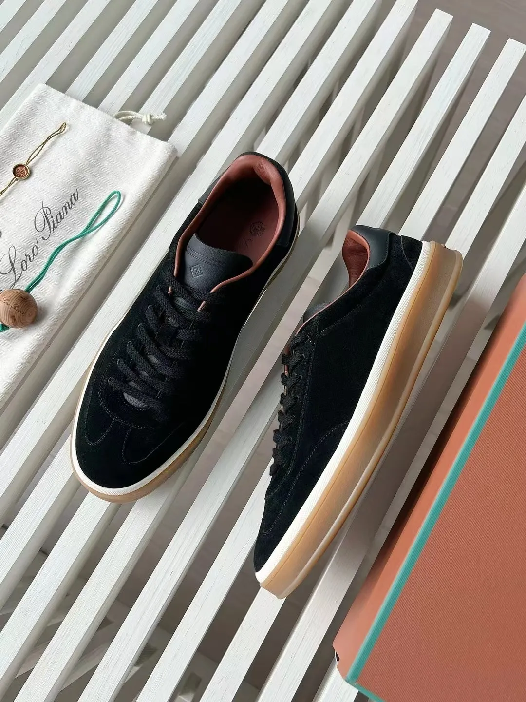 LORO PIANA Мужские замшевые кеды Tennis Walk