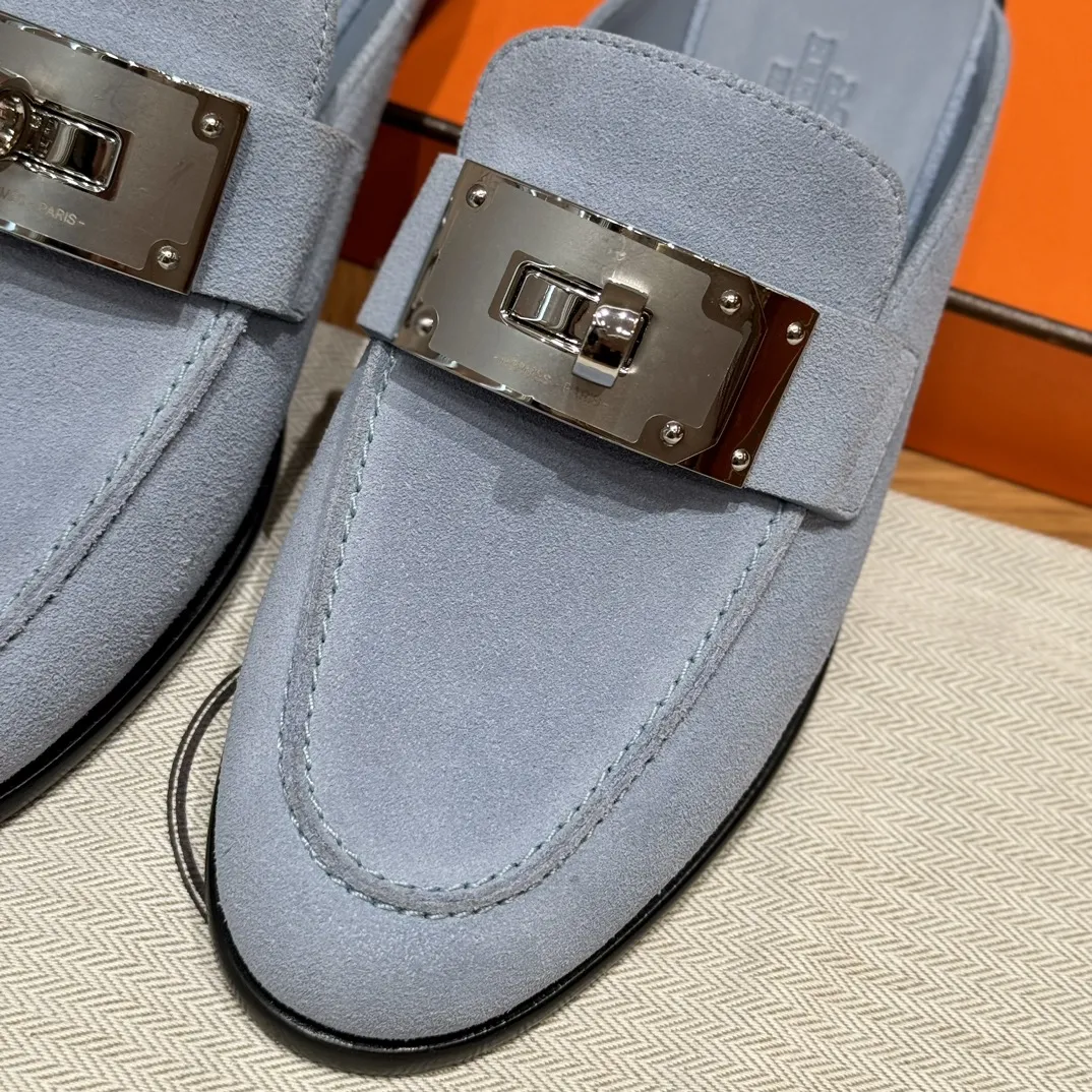 HERMES Женские мюли Lota из замши HERMES Женские мюли Lota из замши