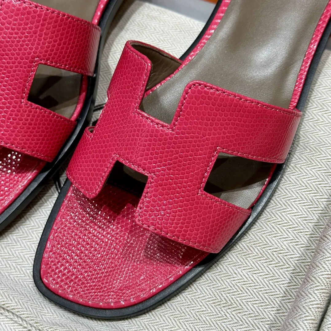 HERMES Женские сандалии Oran кожа ящерицы 