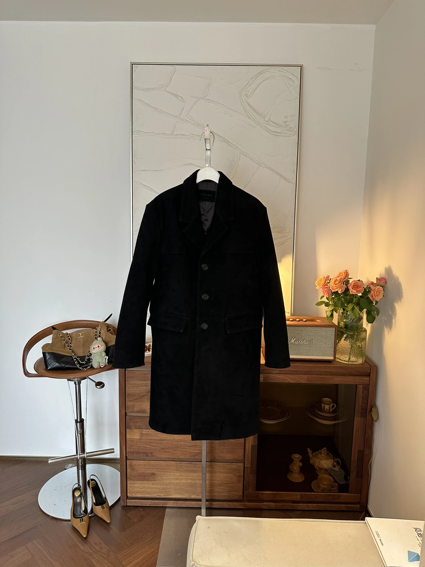 PRADA Женское пальто из замши