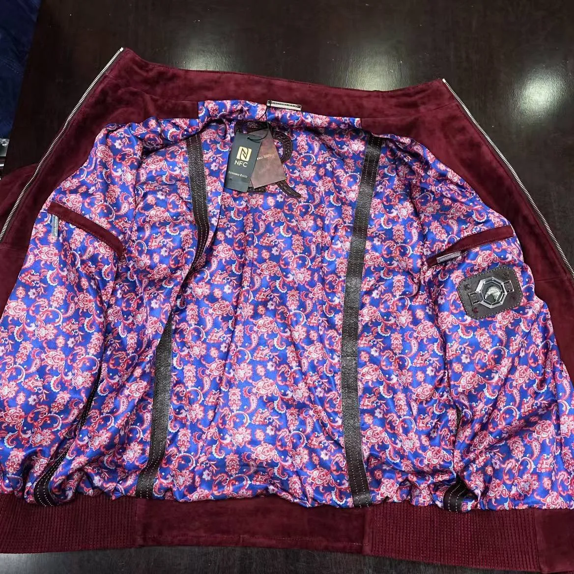 STEFANO RICCI Мужская куртка замша и кожа крокодила STEFANO RICCI Мужская куртка замша и кожа крокодила