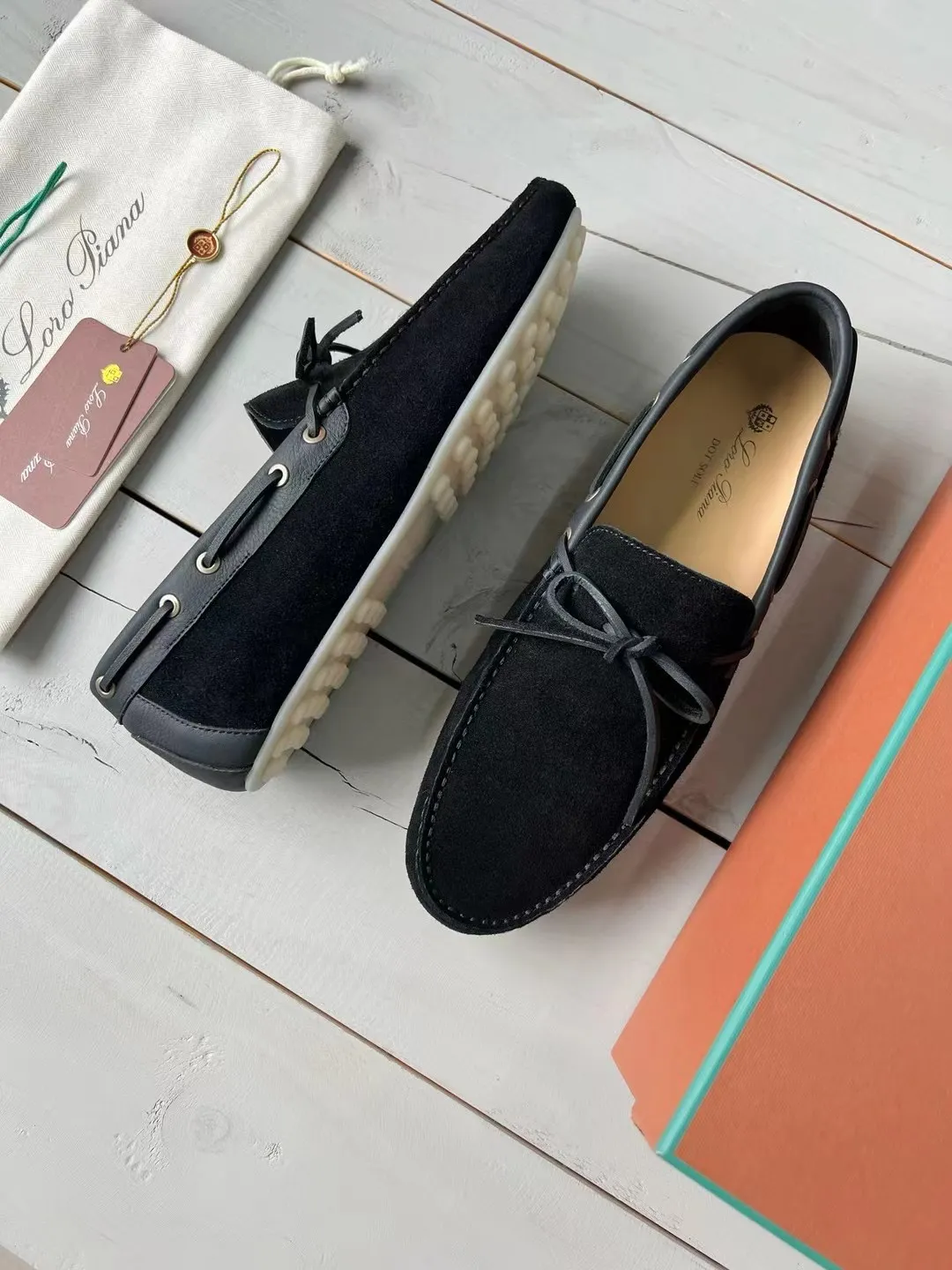 LORO PIANA Мужские мокасины с точечной подошвой