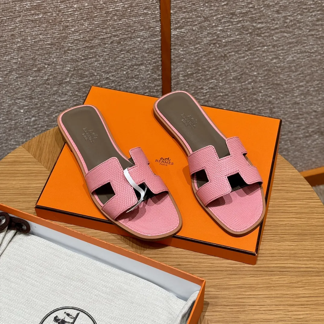 HERMES Женские сандалии Oran кожа ящерицы 