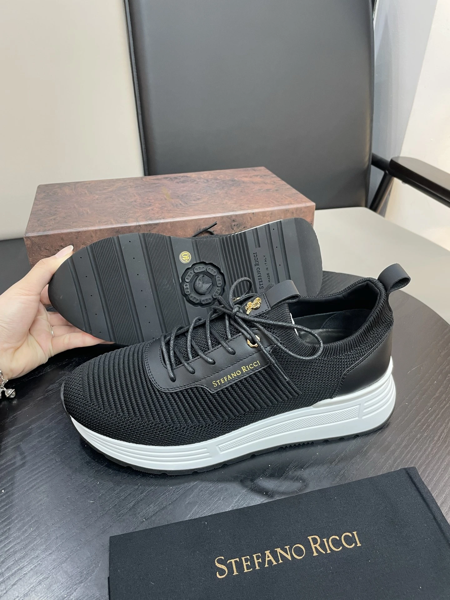 STEFANO RICCI Мужские кроссовки из трикотажа STEFANO RICCI Мужские кроссовки из трикотажа