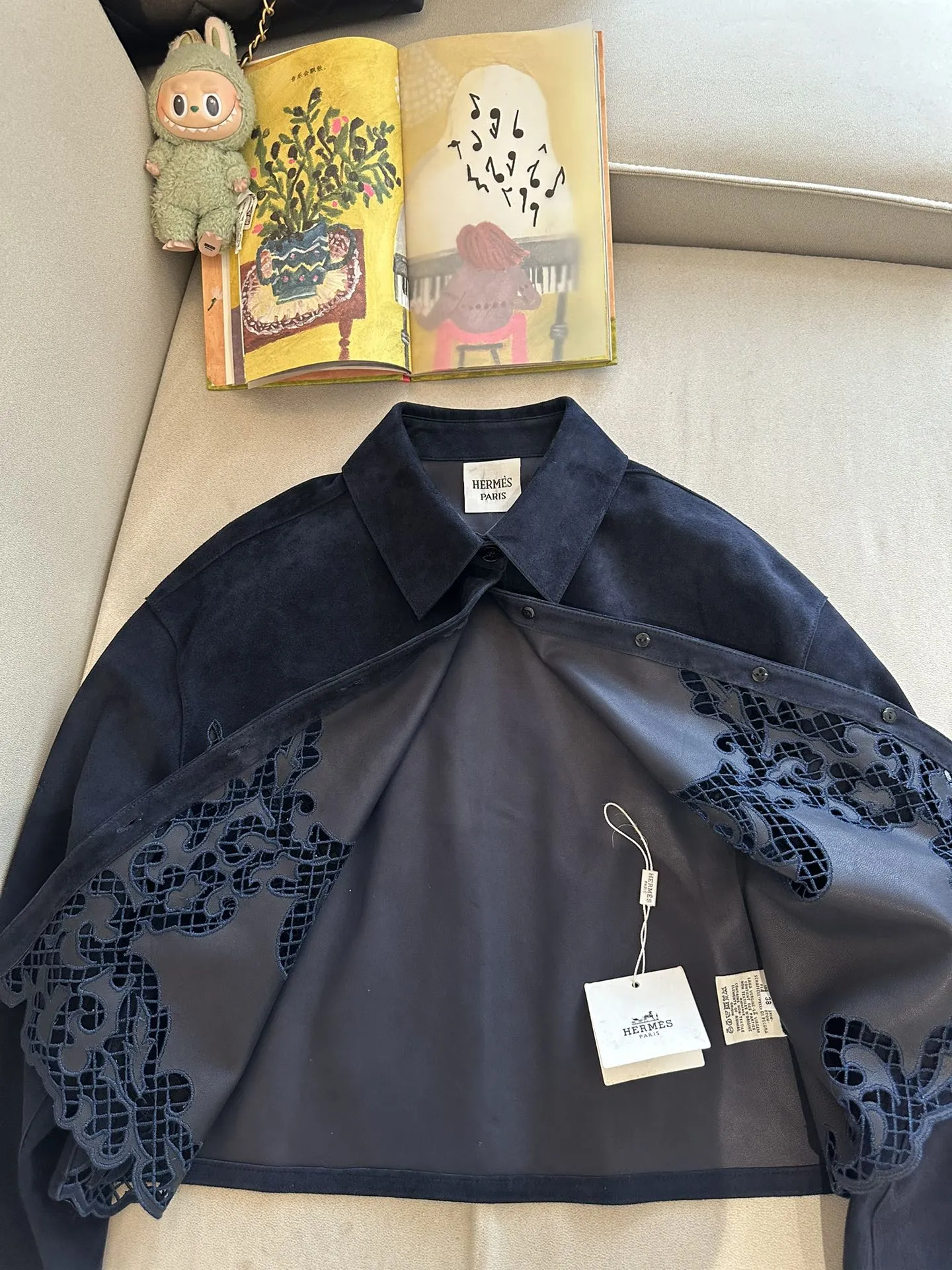 HERMES Женская рубашка из замши