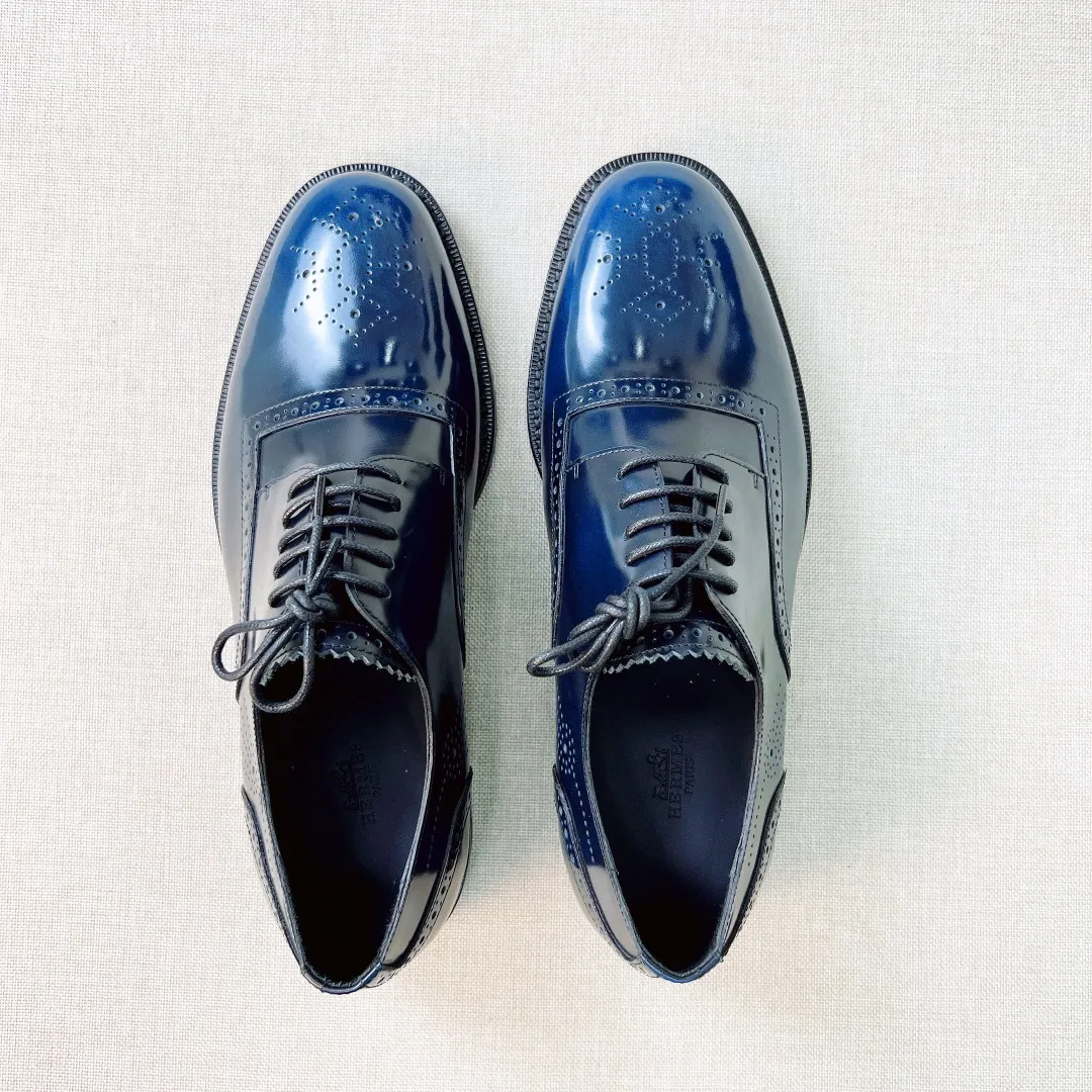 HERMES Мужские туфли из воловьей кожи