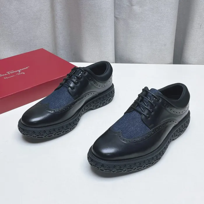  SALVATORE FERRAGAMO Мужские дерби на шнуровке