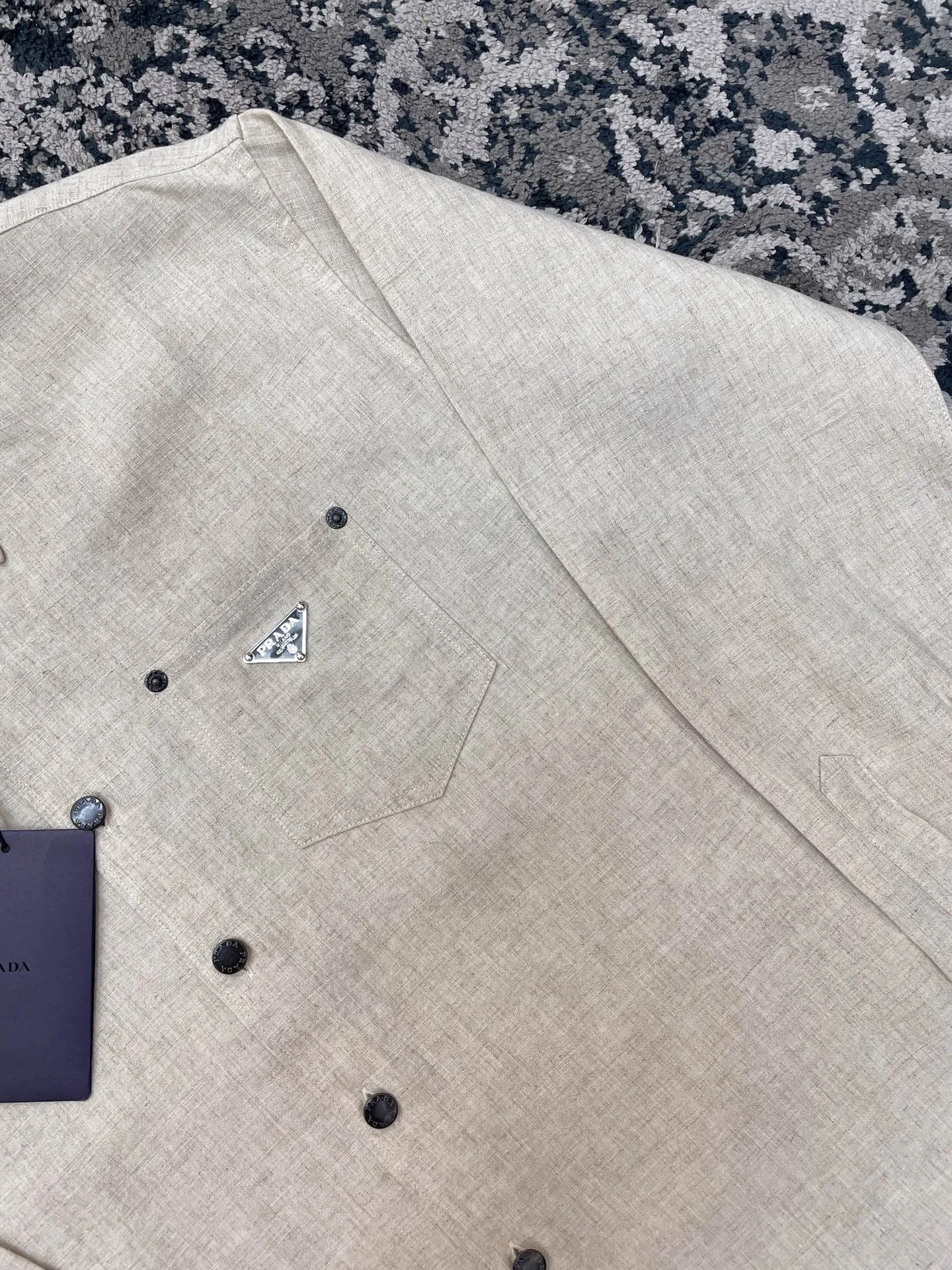 PRADA Мужская рубашка из льна PRADA Мужская рубашка из льна