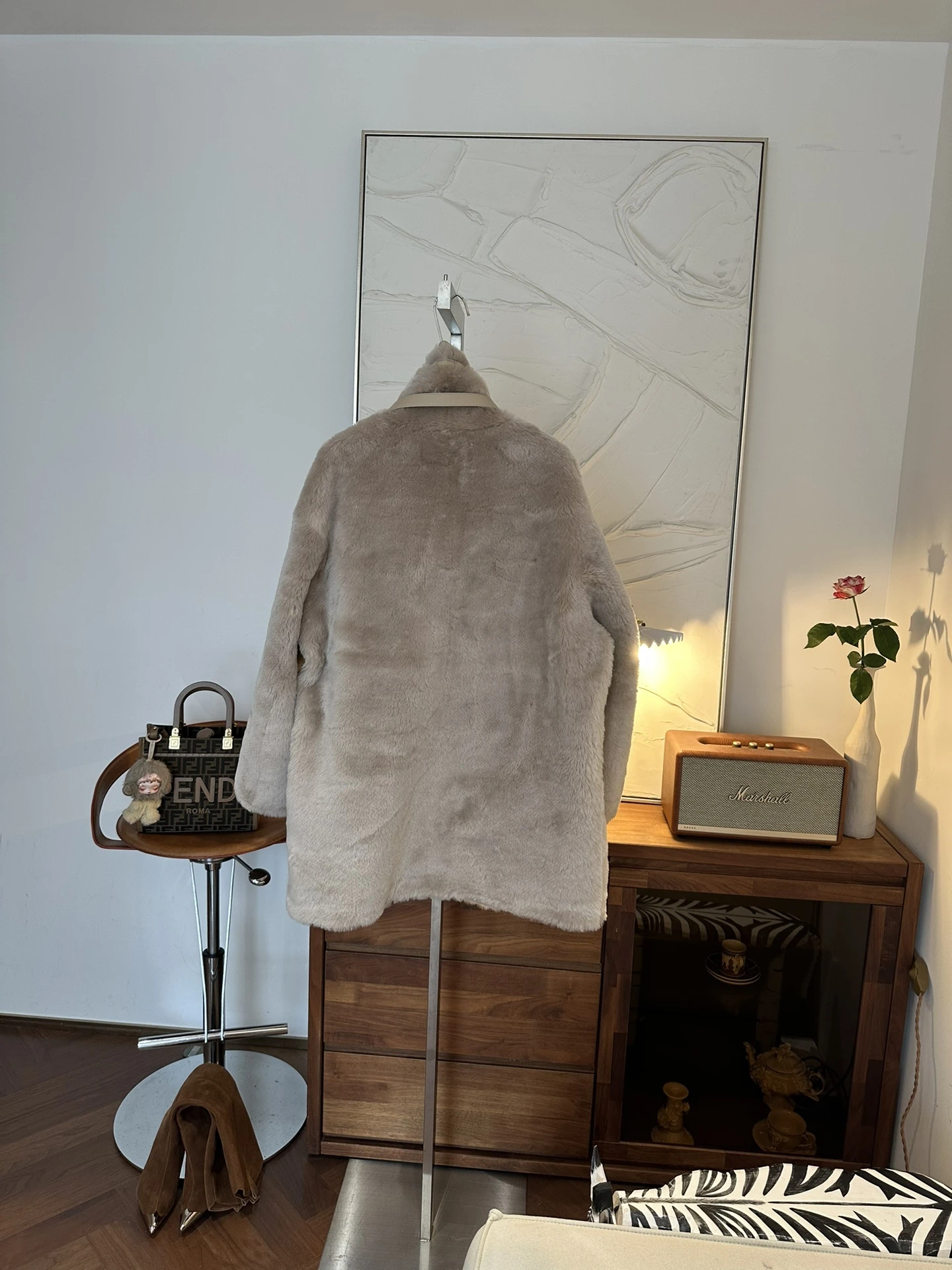 HERMES Женская шуба из овчины HERMES Женская шуба из овчины