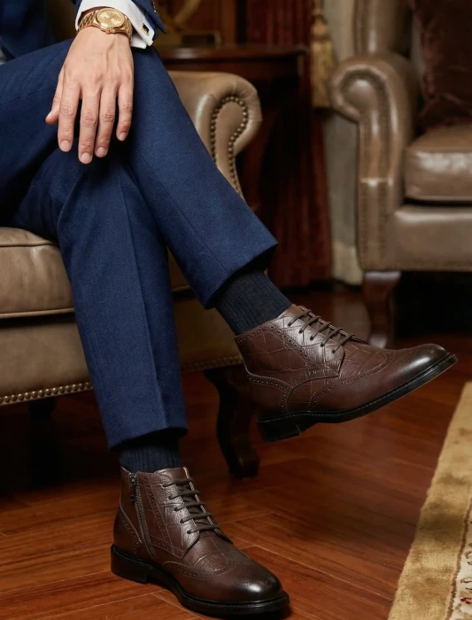 CHRISTIAN DIOR Мужские ботинки из телячьей кожи